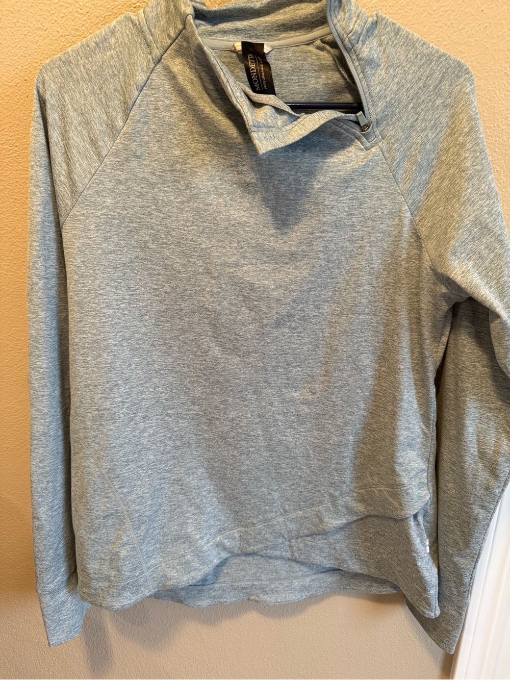 Mondetta Blue/Gray Funnel Neck Pullover Sweater